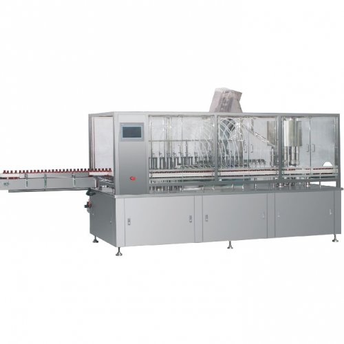 Máquina de llenado y tapa giratoria